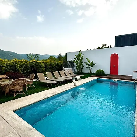 Sakarya Memnuniye De 2 1 Salon Oezel Havuzlu , Muhafazakar , Soemineli , Jakuzili 6 Kisilik Tatil Villasi Villa Sapanca